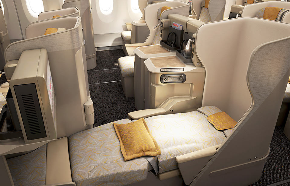 Business Smartium thực tế trên Asiana Airlines Airbus A350-900