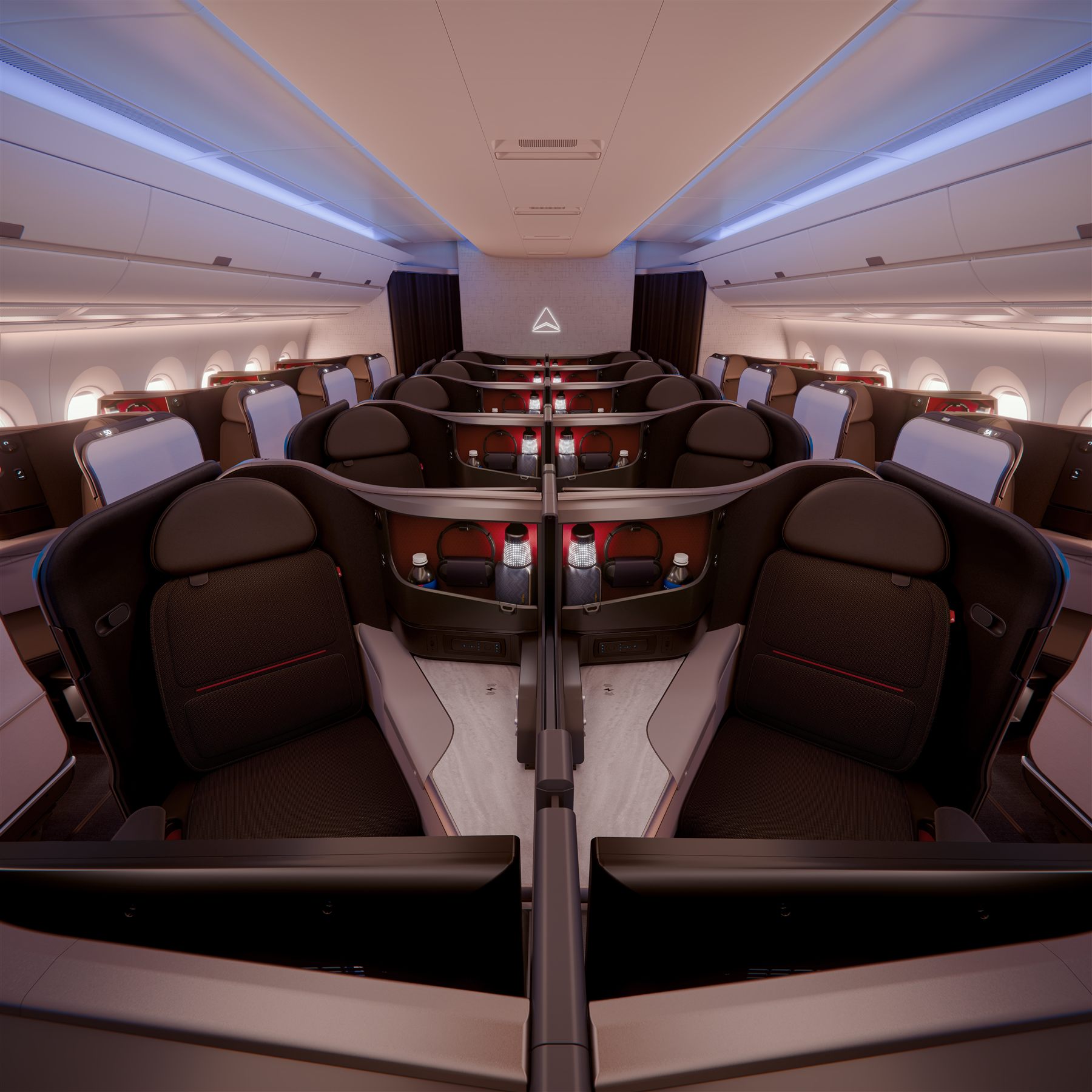 Delta One Suite thực tế trên Delta Airbus A350-1000