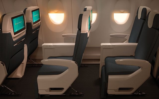 Premium Economy Class thực tế trên Vietnam Airlines Airbus A350
