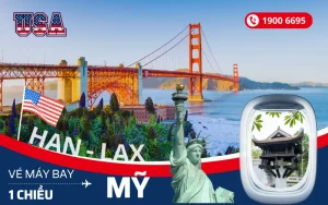 Đặt mua vé máy bay Hà Nội đi Mỹ 1 chiều giá rẻ