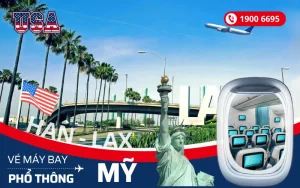 Đặt mua vé máy bay Hà Nội đi Mỹ phổ thông