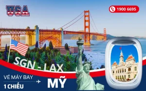 Đặt mua vé máy bay Sài Gòn (TP.HCM) đi Mỹ 1 chiều