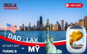 Vé máy bay Đà Nẵng đi Mỹ tháng 8
