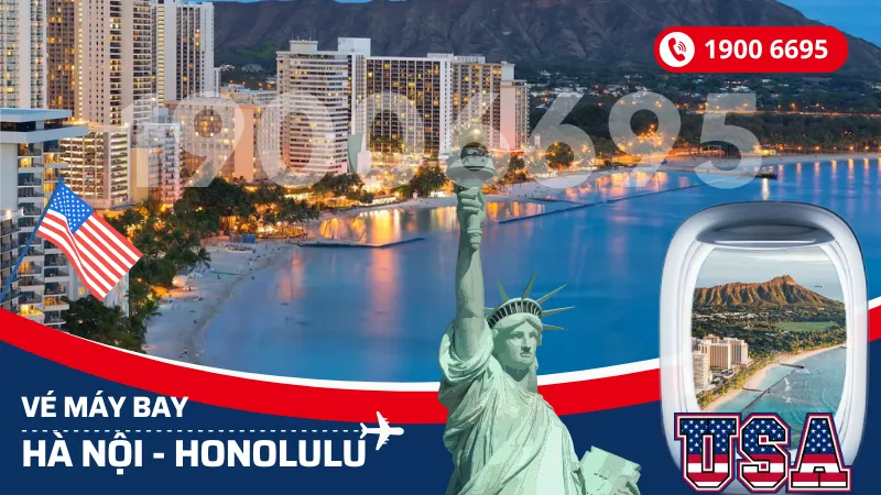 Vé máy bay Hà Nội đi Honolulu Mỹ giá rẻ