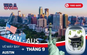 Đặt vé máy bay Hà Nội đi Austin Mỹ tháng 9
