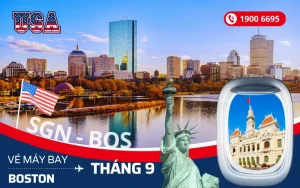 Đặt vé máy bay Tp. Hồ Chí Minh (SGN) đi Boston Mỹ tháng 9