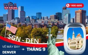 Đặt vé máy bay Tp. Hồ Chí Minh (SGN) đi Denver Mỹ tháng 9