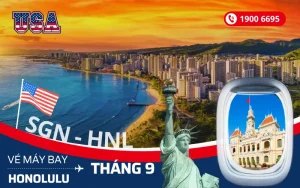 Đặt vé máy bay Tp. Hồ Chí Minh (SGN) đi Honolulu Mỹ tháng 9