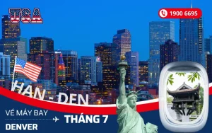 Mua vé máy bay Hà Nội đi Denver Mỹ tháng 7