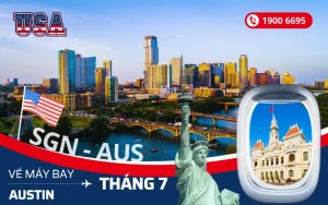Mua vé máy bay Tp. Hồ Chí Minh (SGN) đi Austin Mỹ tháng 7