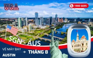 Mua vé máy bay Tp. Hồ Chí Minh (SGN) đi Austin Mỹ tháng 8