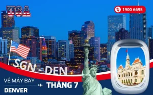 Mua vé máy bay Tp. Hồ Chí Minh (SGN) đi Denver Mỹ tháng 7
