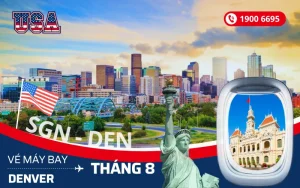 Mua vé máy bay Tp. Hồ Chí Minh (SGN) đi Denver Mỹ tháng 8