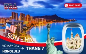 Mua vé máy bay Tp. Hồ Chí Minh (SGN) đi Honolulu Mỹ tháng 7