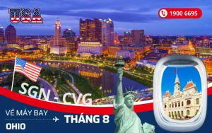 Mua vé máy bay Tp. Hồ Chí Minh (SGN) đi Ohio Mỹ tháng 8