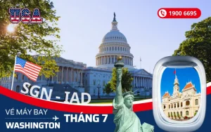 Mua vé máy bay Tp. Hồ Chí Minh (SGN) đi Washington Mỹ tháng 7