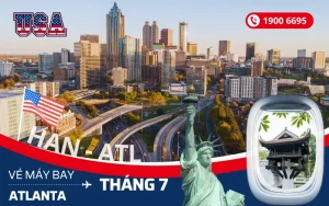Vé máy bay Hà Nội đi Atlanta Mỹ tháng 7 