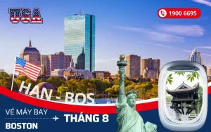 Vé máy bay Hà Nội đi Boston Mỹ tháng 8
