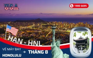 Vé máy bay Hà Nội đi Honolulu Mỹ tháng 8