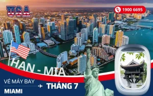 Vé máy bay Hà Nội đi Miami Florida Mỹ tháng 7 