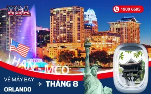 Vé máy bay Hà Nội đi Orlando Florida Mỹ tháng 8