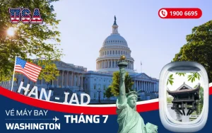 Vé máy bay Hà Nội đi Washington Mỹ tháng 7 