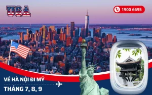 Đặt mua vé máy bay Hà Nội đi Mỹ tháng 7, 8, 9