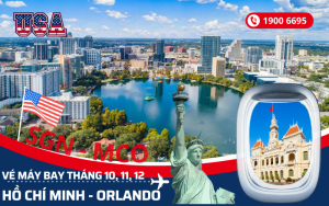 Bán vé máy bay Hồ Chí Minh (SGN) đi Orlando Florida Mỹ tháng 10,11,12
