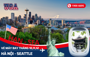 Bán vé máy bay Hà Nội đi Seattle Mỹ tháng 10, 11, 12