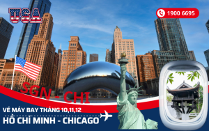 Bán vé máy bay Hồ Chí Minh (SGN) đi Chicago Mỹ tháng 10,11,12