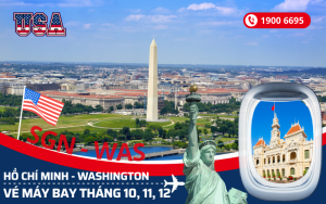 Bán vé máy bay Hồ Chí Minh (SGN) đi Washington Mỹ tháng 10,11,12